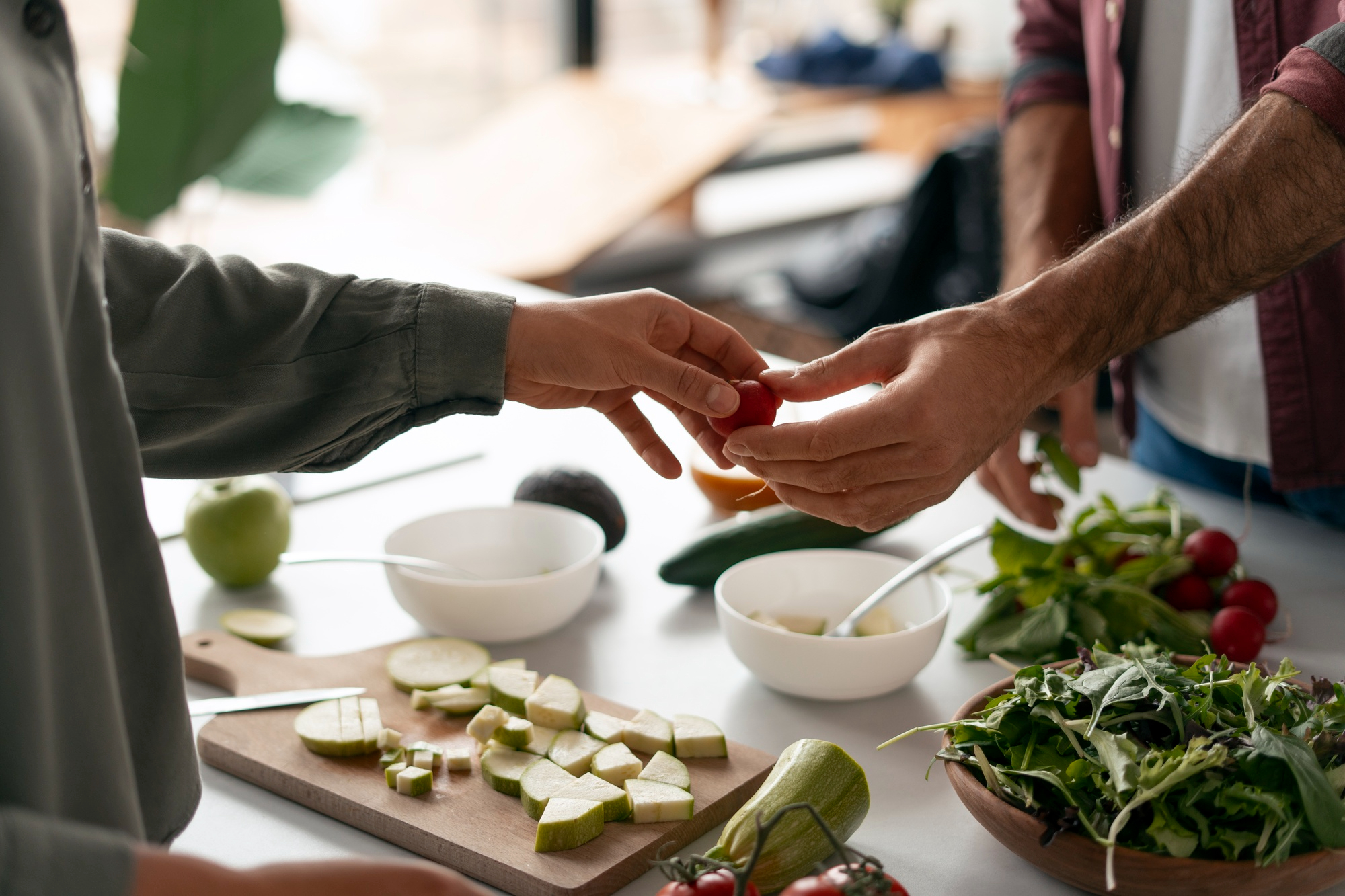 Plato organizado por grupos de alimentos
